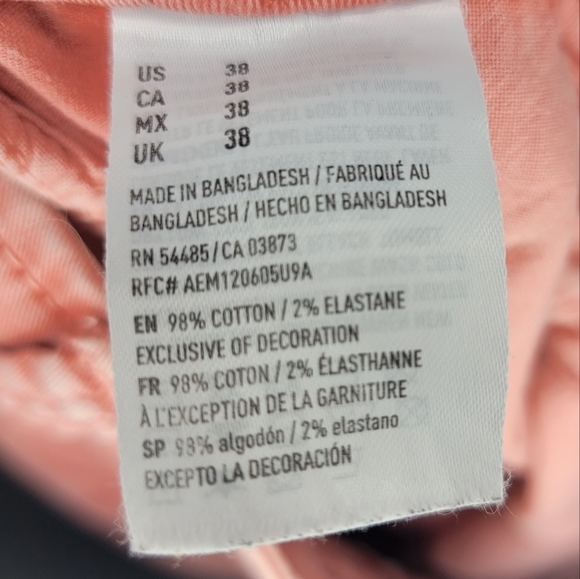 American Eagle | Classic Active Flex Salmon Coloured Shorts size 38 - Picture 9 of 10